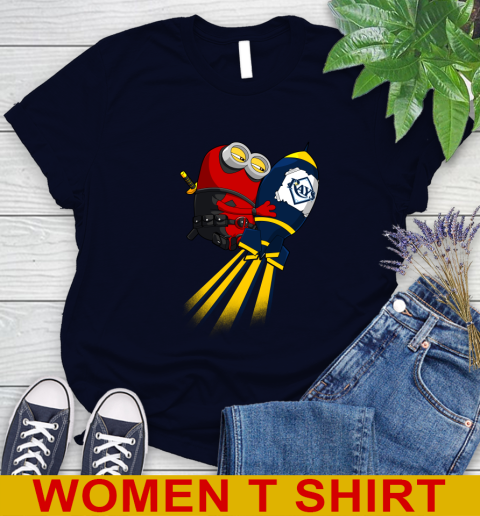 MLB Baseball Tampa Bay Rays Deadpool Minion Marvel Shirt Women's T-Shirt 2