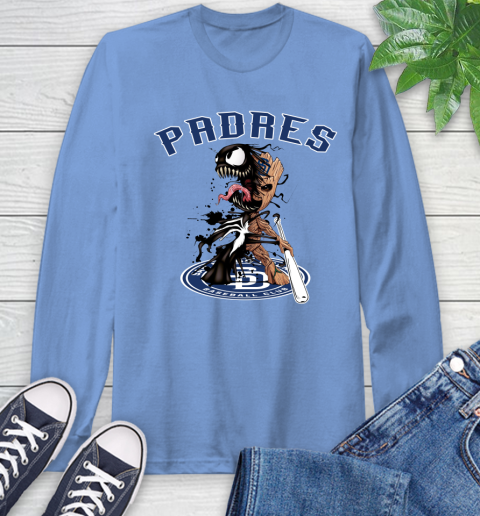 MLB San Diego Padres Baseball Venom Groot Guardians Of The Galaxy Long Sleeve T-Shirt 11