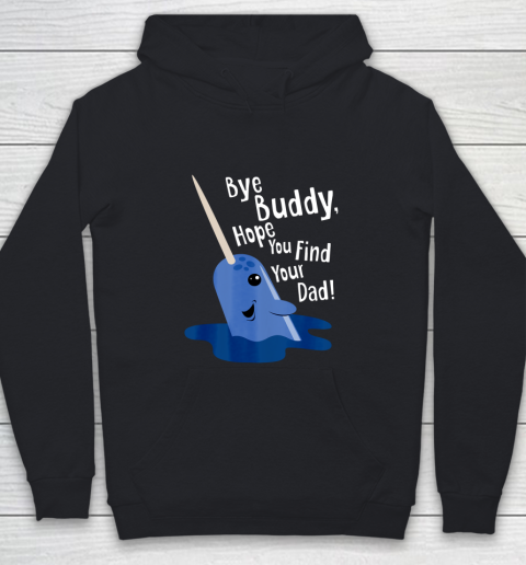 Bye Buddy Narwhal Elf Funny Christmas Holiday Gift Youth Hoodie