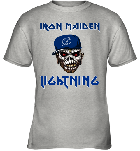 NHL Tampa Bay Lightning Iron Maiden Rock Band Music Hockey Sports 2YlVV67CqY5 youth t shirt 26 95 151514 front ash