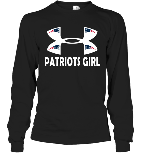 NFL New England Patriots Girl Under Armour Football Sports 2ll0nlz7NOy long sleeve tee 14 95 151514 front black