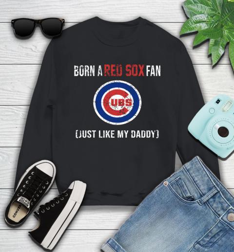 MLB Baseball Chicago Cubs Loyal Fan Just Like My Daddy Shirt Youth Sweatshirt