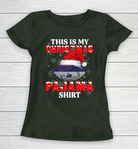 New York Giants This Is My Christmas Pajama Shirt NFL Women's T-Shirt 4