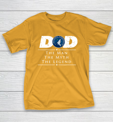 Minnesota Timberwolves NBA Basketball Dad The Man The Myth The Legend T-Shirt 2