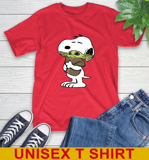 Snoopy Hugging Baby Yoda Shirt 10