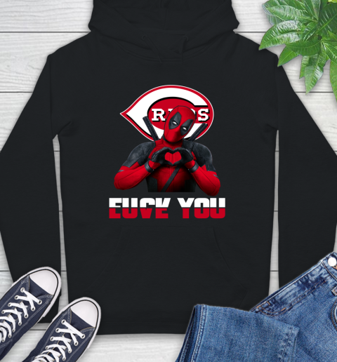 MLB Cincinnati Reds Deadpool Love You Fuck You Baseball Sports Hoodie