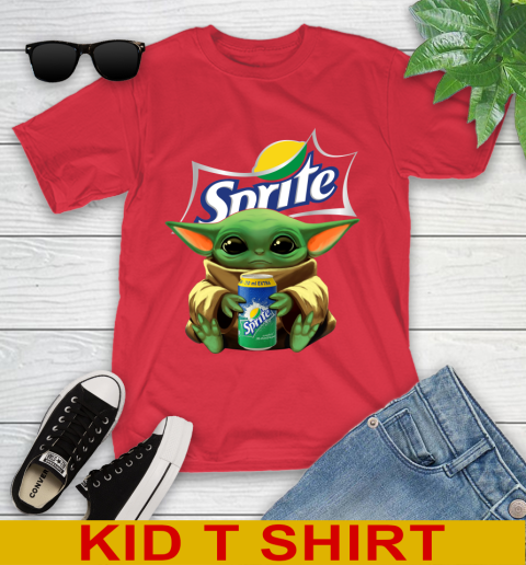 Star Wars Baby Yoda Hugs Sprite Soft Drink Shirt 110