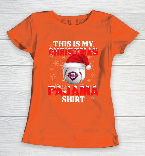 Philadelphia Phillies This Is My Christmas Pajama Shirt MLB Women's T-Shirt 3