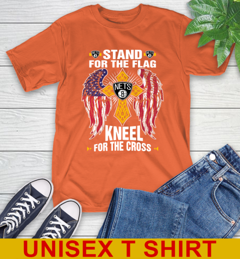 NBA Basketball Brooklyn Nets Stand For Flag Kneel For The Cross Shirt T-Shirt 4