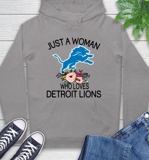 NFL Just A Woman Who Loves Detroit Lions Football Sports Hoodie 4