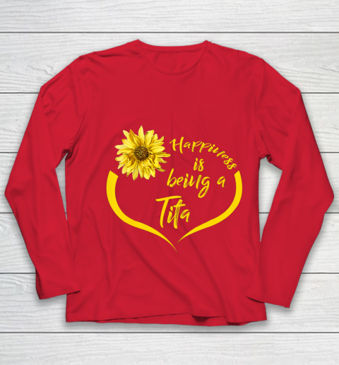 Womens Tita Gift Happiness Is Being A Tita Youth Long Sleeve 8