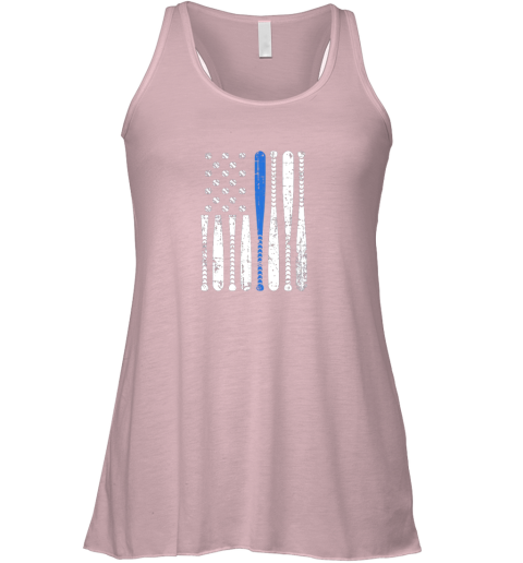 qmly thin blue line leo usa flag police support baseball bat flowy tank 32 front soft pink
