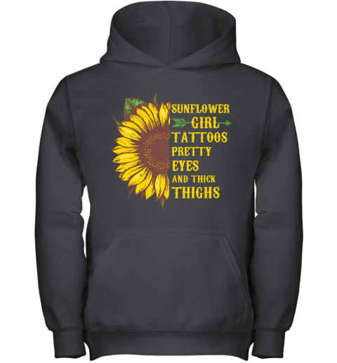 black hoodie with sunflower