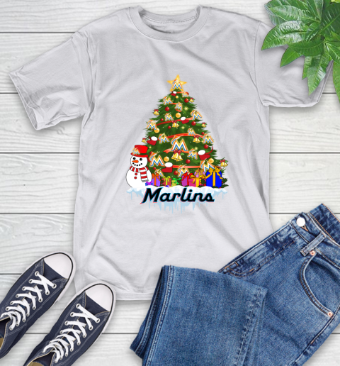 Miami Marlins Merry Christmas MLB Baseball Sports T-Shirt 12