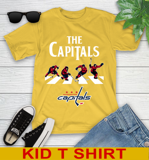 NHL Hockey Washington Capitals The Beatles Rock Band Shirt Youth T-Shirt - Image 10