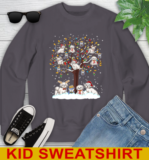 Maltese dog pet lover light christmas tree shirt 113