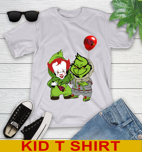 Arizona Cardinals Baby Pennywise Grinch Christmas NFL Football Youth T-Shirt 5