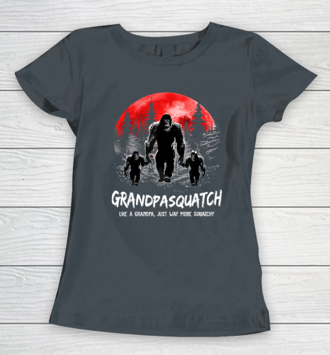 Grandpa Squatch Like A Grandpa Just Way More Squatchy Funny Women's T-Shirt 3
