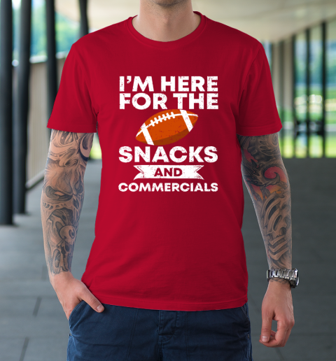 Snacks And Commercials Funny Football Bowl T-Shirt 8