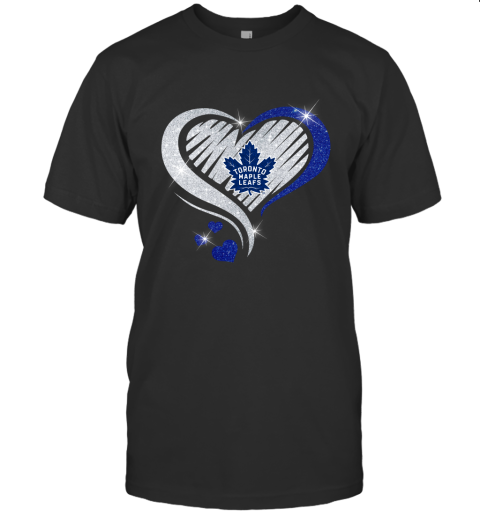 Toronto Maple Leafs Glitter Heart Shape  Lovely and True Gift for Fans