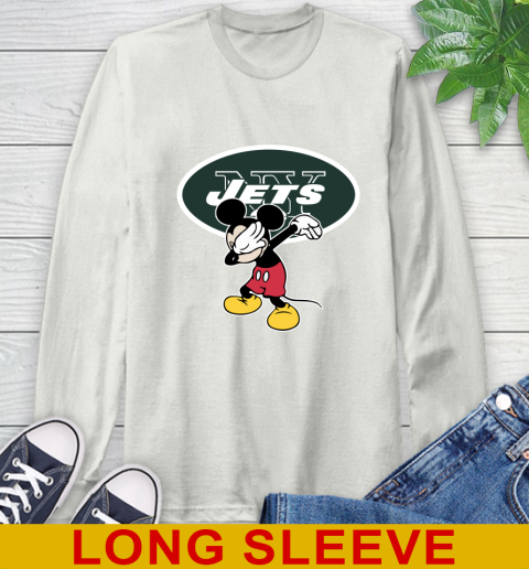 New York Jets NFL Football Dabbing Mickey Disney Sports Long Sleeve T-Shirt 12