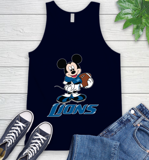 NFL Football Detroit Lions Cheerful Mickey Mouse Shirt Tank Top 3