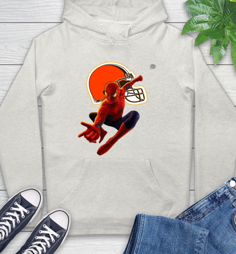 NFL Spider Man Avengers Endgame Football Cleveland Browns Hoodie 12