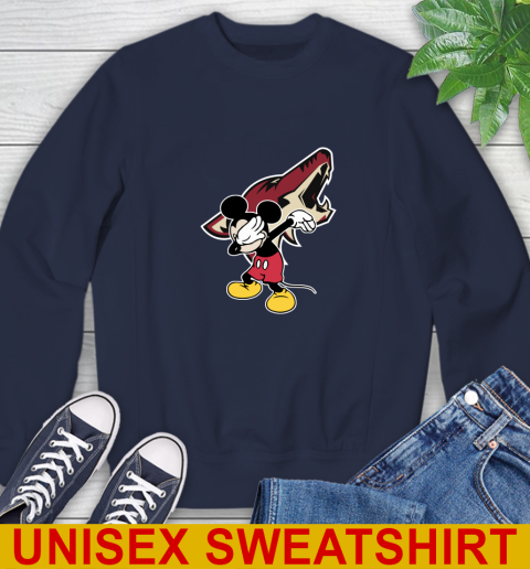 Arizona Coyotes NHL Hockey Dabbing Mickey Disney Sports Sweatshirt 3