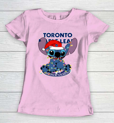 Toronto Maple Leafs NHL Hockey noel stitch Christmas Women's T-Shirt 6