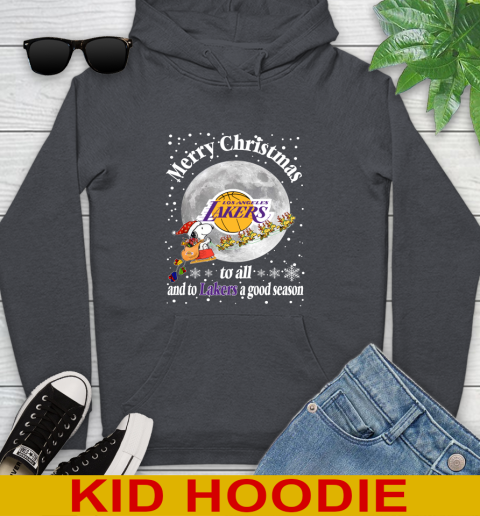 Los Angeles Lakers Merry Christmas To All And To Lakers A Good Season NBA Basketball Sports Youth Hoodie 9