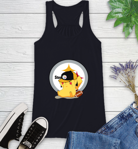 NFL Pikachu Football Sports Pittsburgh Steelers Racerback Tank 10
