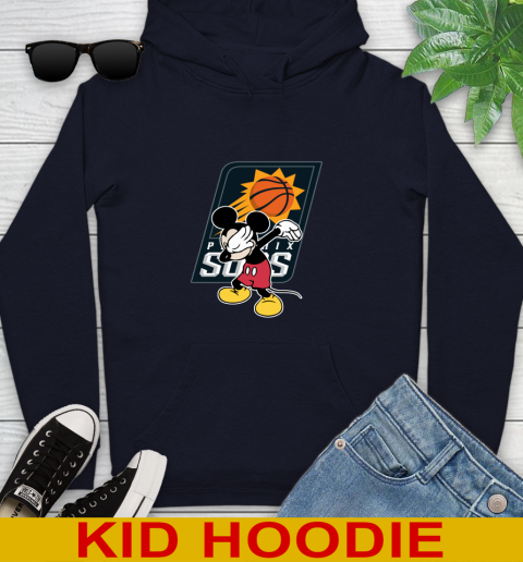 Phoenix Suns NBA Basketball Dabbing Mickey Disney Sports Youth Hoodie 4