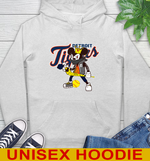 Detroit Tigers MLB Baseball Mickey Peace Sign Sports Hoodie