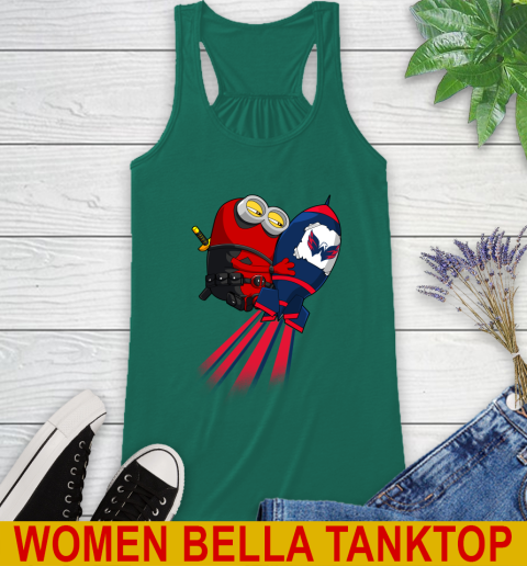 NHL Hockey Washington Capitals Deadpool Minion Marvel Shirt Racerback Tank 5