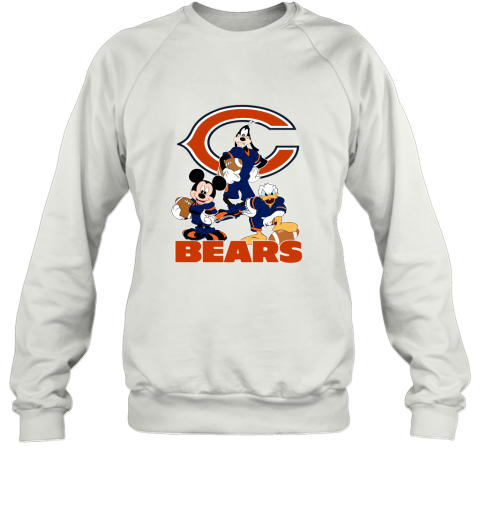 Mickey Donald Goofy The Three Chicago Bears Football Sweatshirt