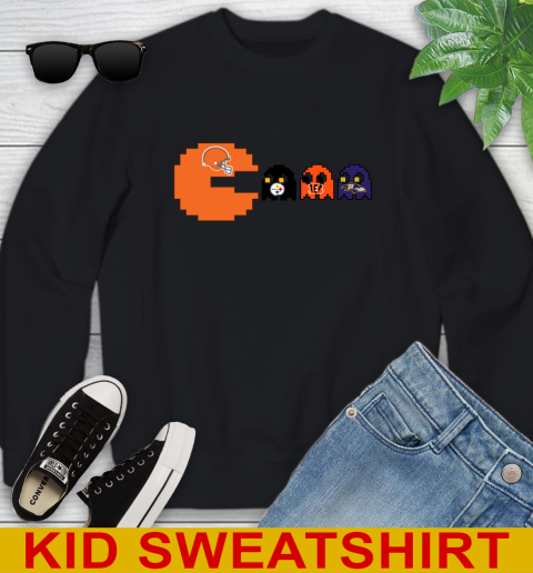Cleveland Browns NFL Football Pac Man Champion Youth Sweatshirt 2