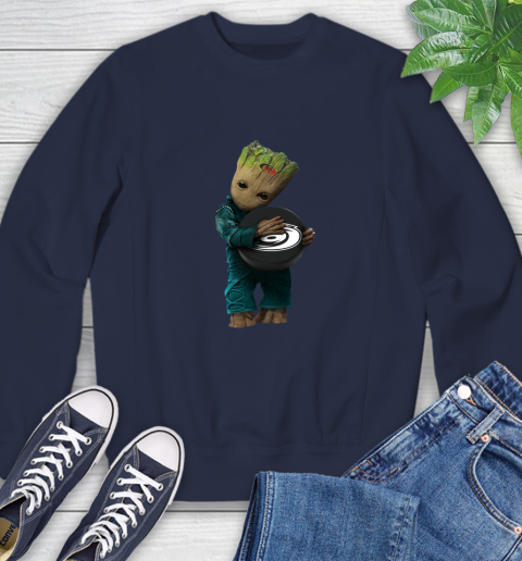 NHL Groot Guardians Of The Galaxy Hockey Sports Carolina Hurricanes Sweatshirt 3