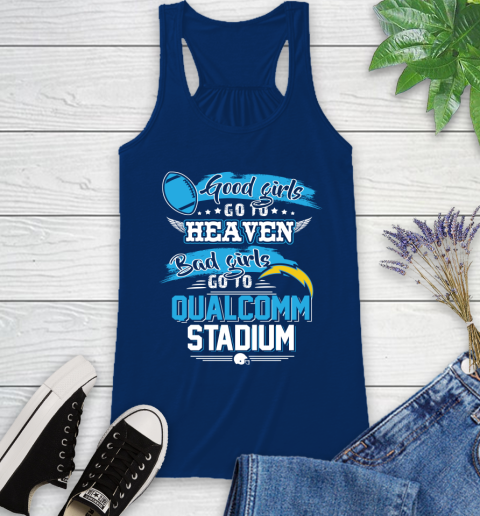 Los Angeles Chargers NFL Bad Girls Go To Qualcomm Stadium Shirt Racerback Tank 8