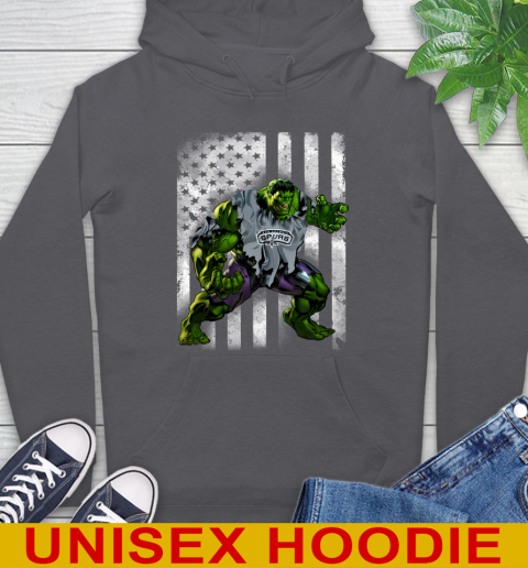 San Antonio Spurs Hulk Marvel Avengers NBA Basketball American Flag Hoodie 7