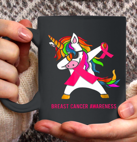 Inspirational Breast Cancer Awareness Unicorn Ceramic Mug 11oz