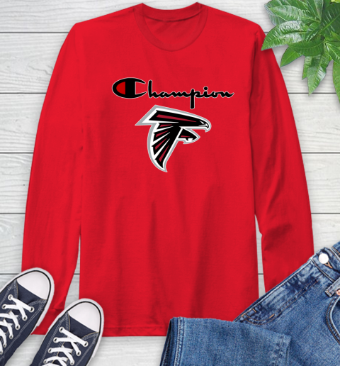 NFL Football Atlanta Falcons Champion Shirt Long Sleeve T-Shirt 9