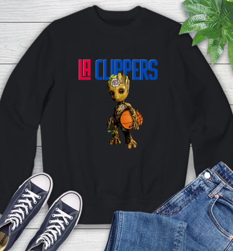 LA Clippers NBA Basketball Groot Marvel Guardians Of The Galaxy Sweatshirt 2
