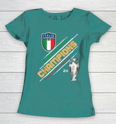 Italy Champions 2020 Euro Forza Azzurri Italia Football Women's T-Shirt 10
