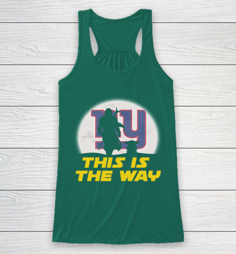 New York Giants NFL Football Star Wars Yoda And Mandalorian This Is The Way Racerback Tank 5