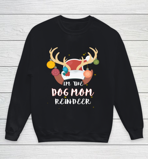 Funny Dog Mom Reindeer Group Matching Family Costume X Mas Youth Sweatshirt
