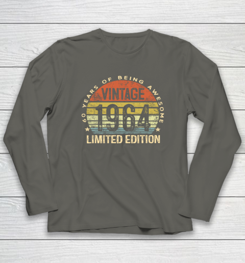 60 Year Old Gifts Vintage 1964 Limited Edition 60th Birthday Long Sleeve T-Shirt 4