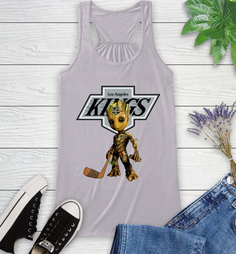 Los Angeles Kings NHL Hockey Groot Marvel Guardians Of The Galaxy Racerback Tank 5