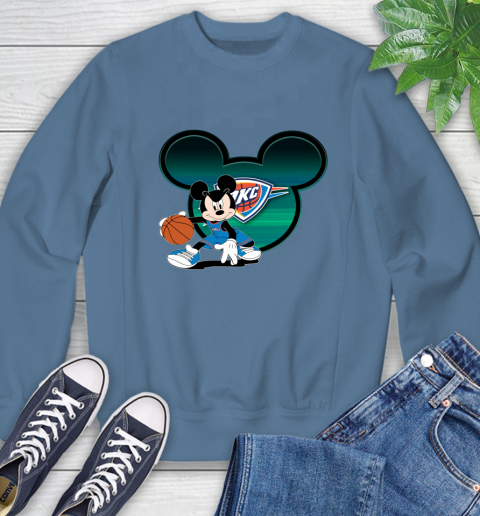 NBA Oklahoma City Thunder Mickey Mouse Disney Basketball Sweatshirt 7