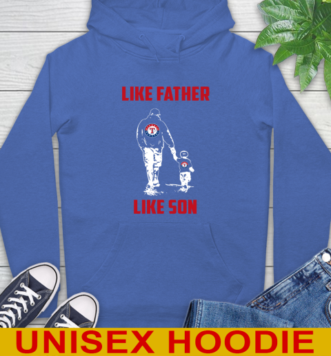 Texas Rangers MLB Baseball Like Father Like Son Sports Hoodie 9