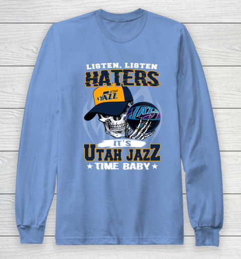 Listen Haters It is JAZZ Time Baby NBA Long Sleeve T-Shirt 8
